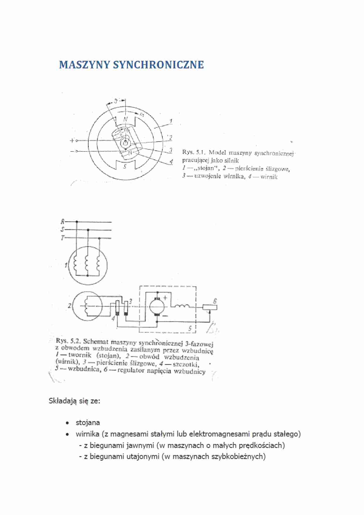 Maszyny synchroniczne - omówienie - strona 1