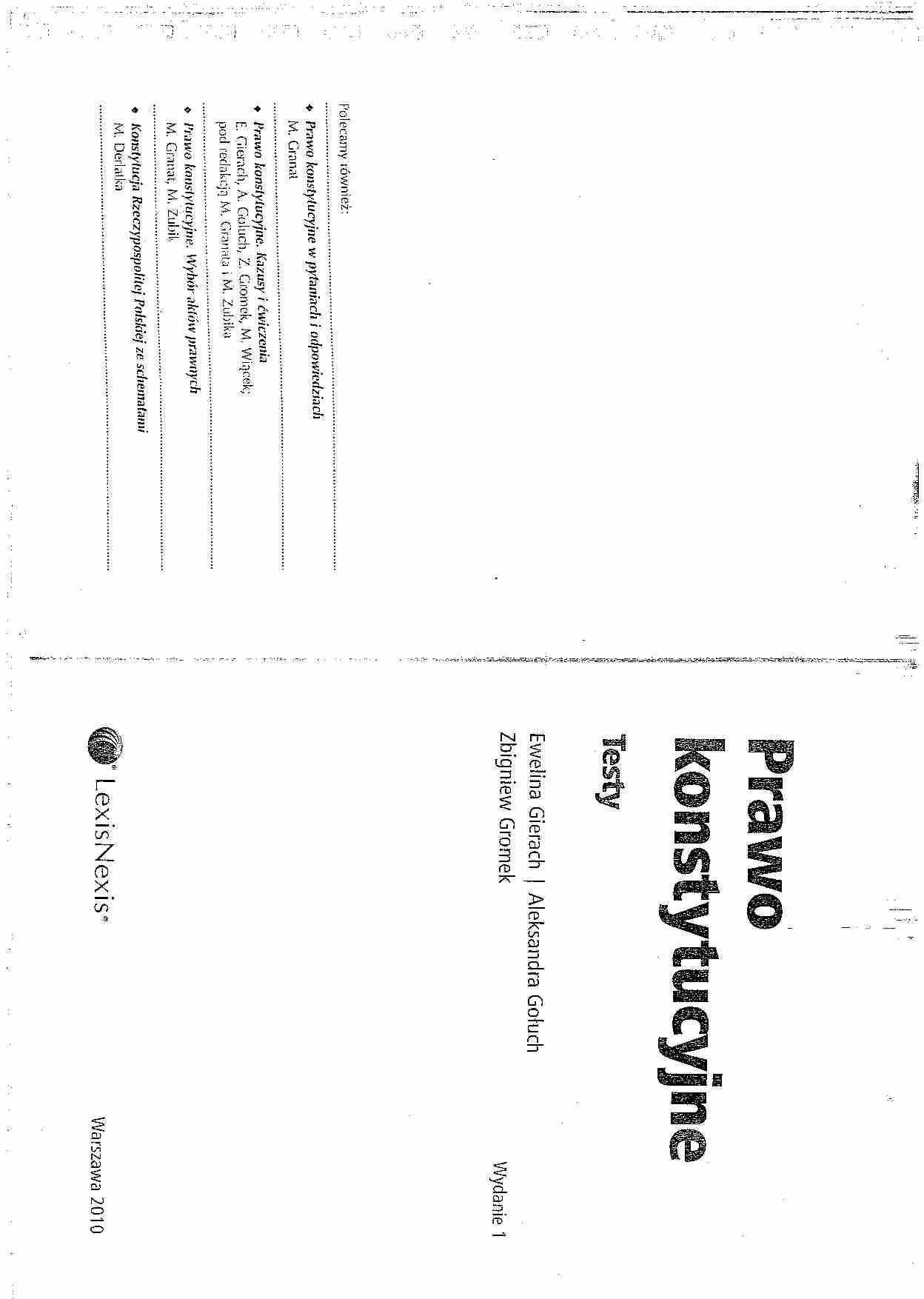 Testy LexisNexis Wydanie 1 - strona 1