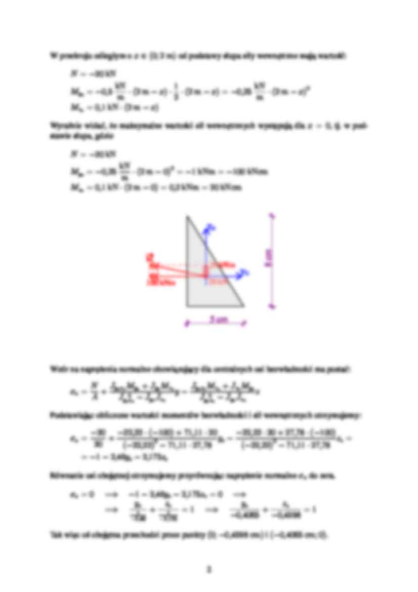 Sprawdzenie naprężeń normalnych - omówienie - strona 2