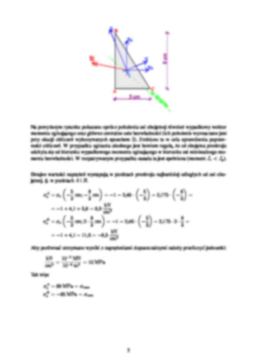 Sprawdzenie naprężeń normalnych - omówienie - strona 3