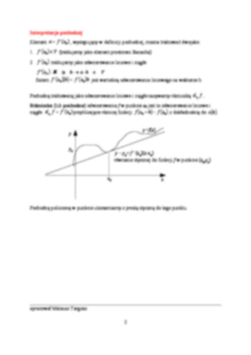 Pochodna funkcji o dziedzinie jednowymiarowej - omówienie - strona 2