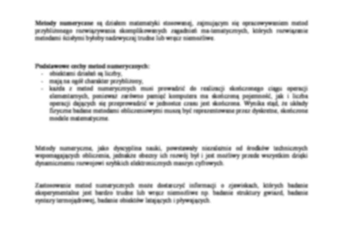 Metody numeryczne  - wykład - strona 3