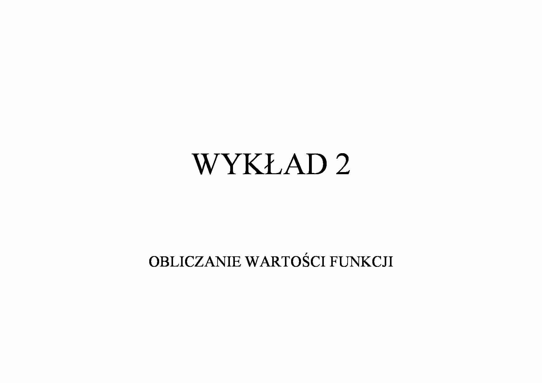 Obliczanie wartości funkcji - omówienie - strona 1