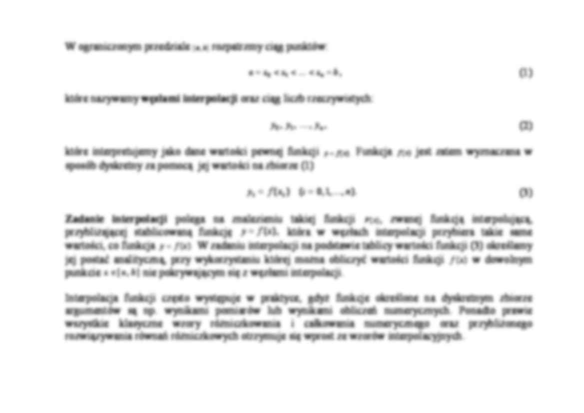 Interpolacja wielomianowa - omówienie - strona 3