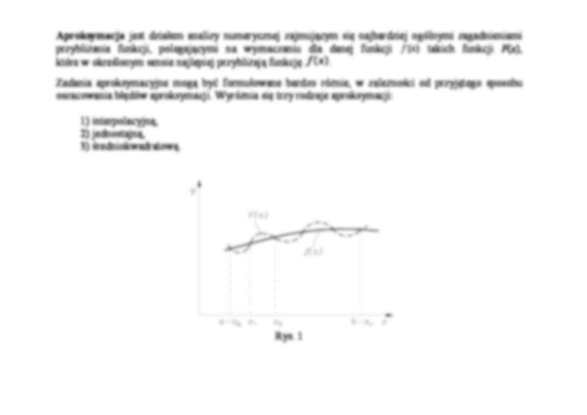 Aproksymacja średniokwadratowa - omówienie - strona 3