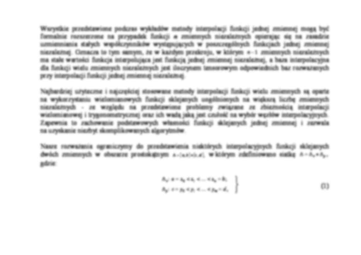Interpolacja funkcji dwóch zmiennych - omówienie - strona 2