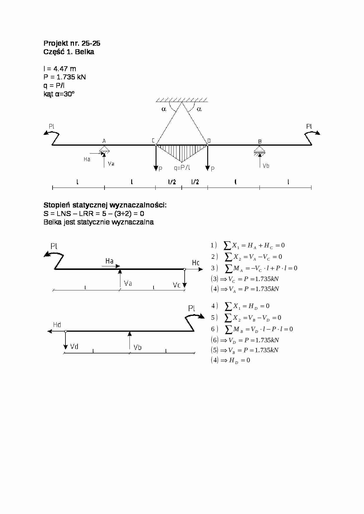wytrzymałość materiałów i konstrukcji - ćwiczenia 1 - strona 1