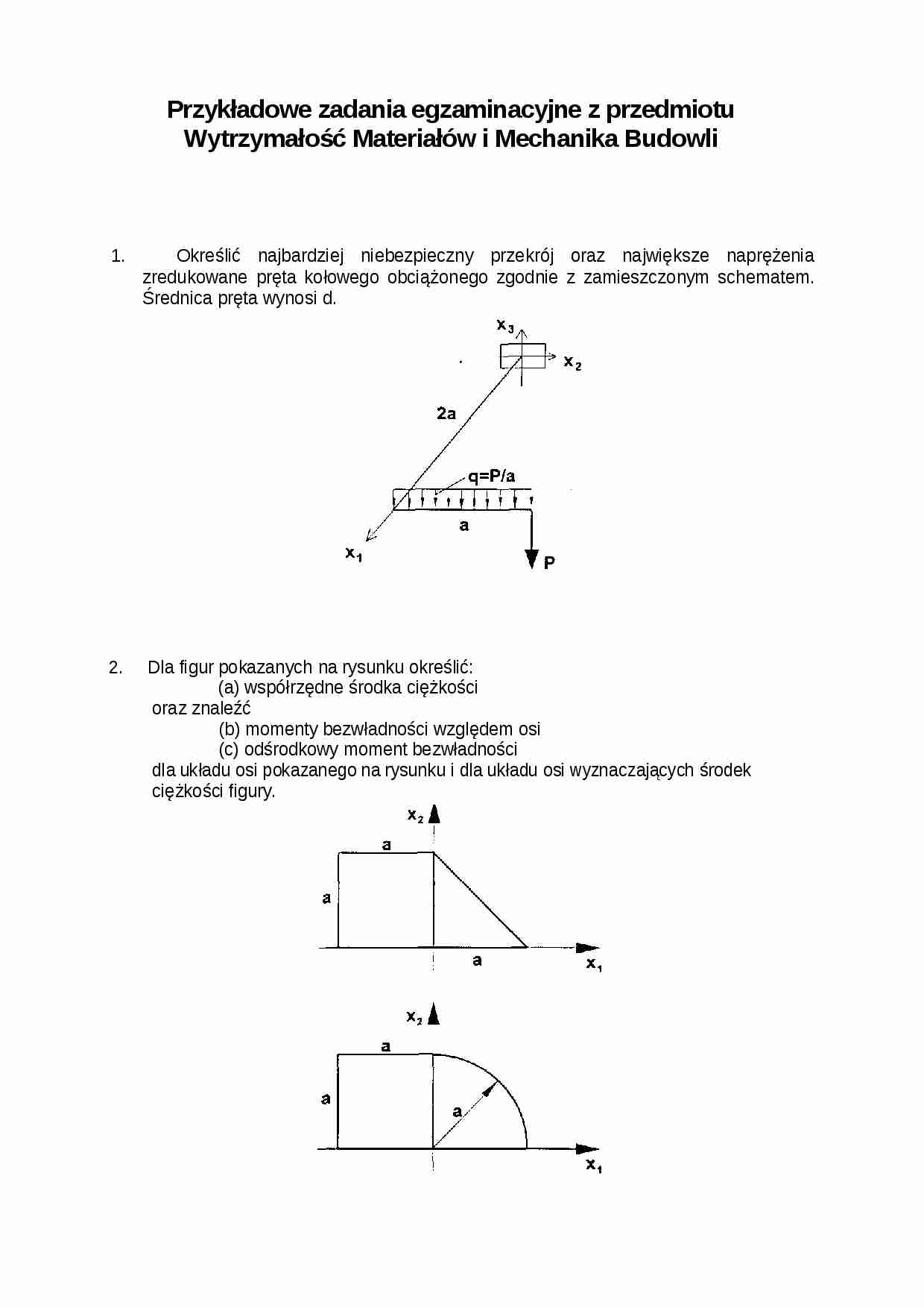 wytrzymałość materiałów i konstrukcji - ćwiczenia 8 - strona 1