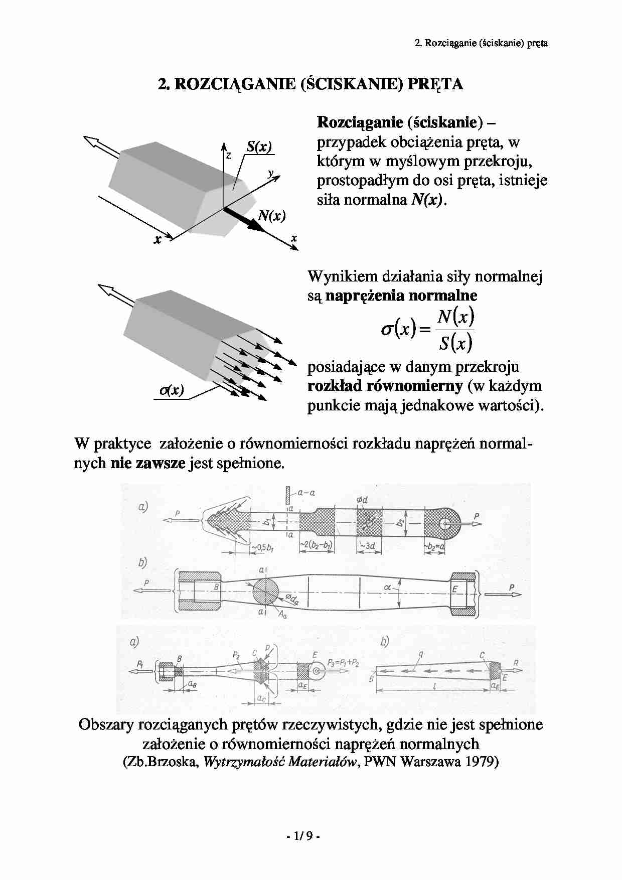 wytrzymałość materiałów i konstrukcji - skrypt 2 - strona 1