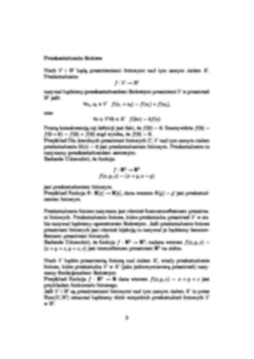 przestrzenie i przekształcenia liniowe - omówienie - strona 3