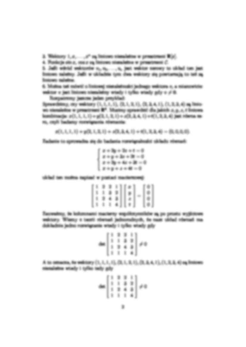 przestrzenie liniowe, wektory - omówienie - strona 2