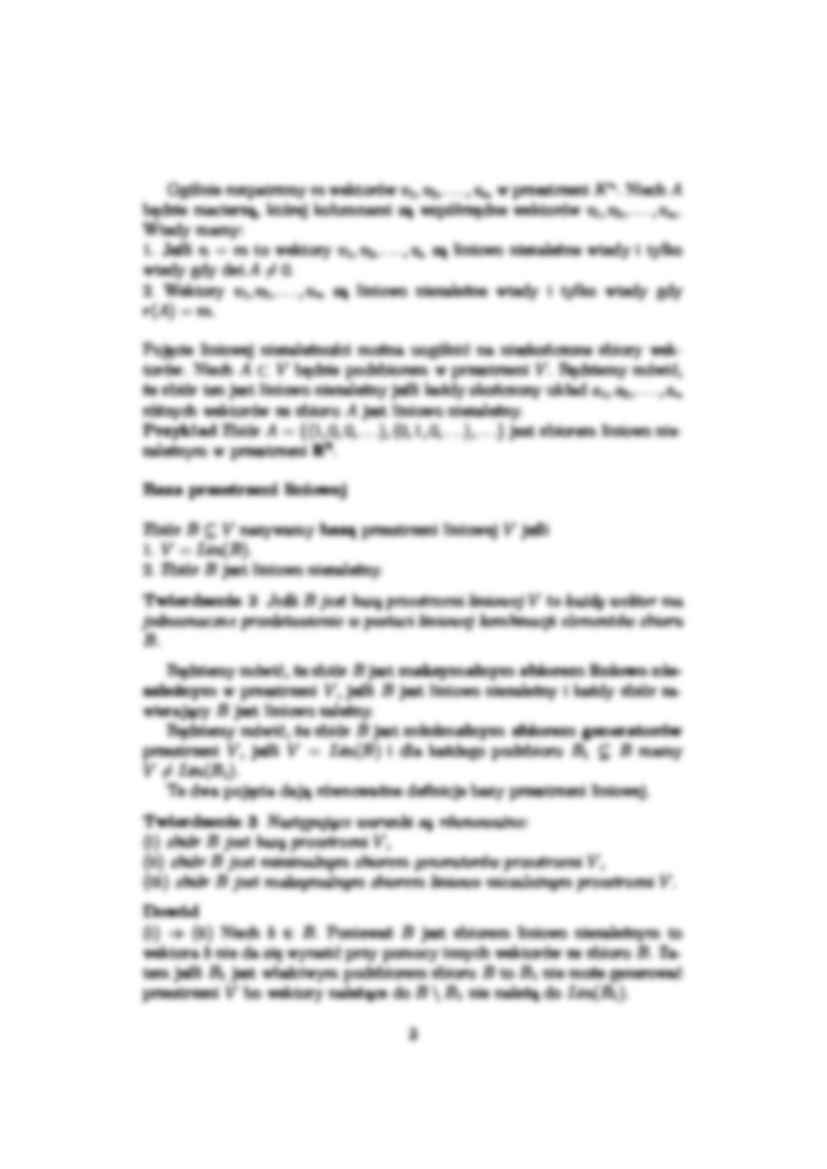 przestrzenie liniowe, wektory - omówienie - strona 3
