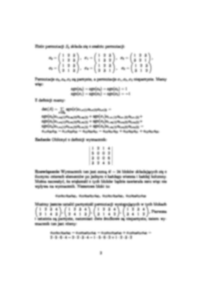 wyznaczniki - wykład 13 - strona 2
