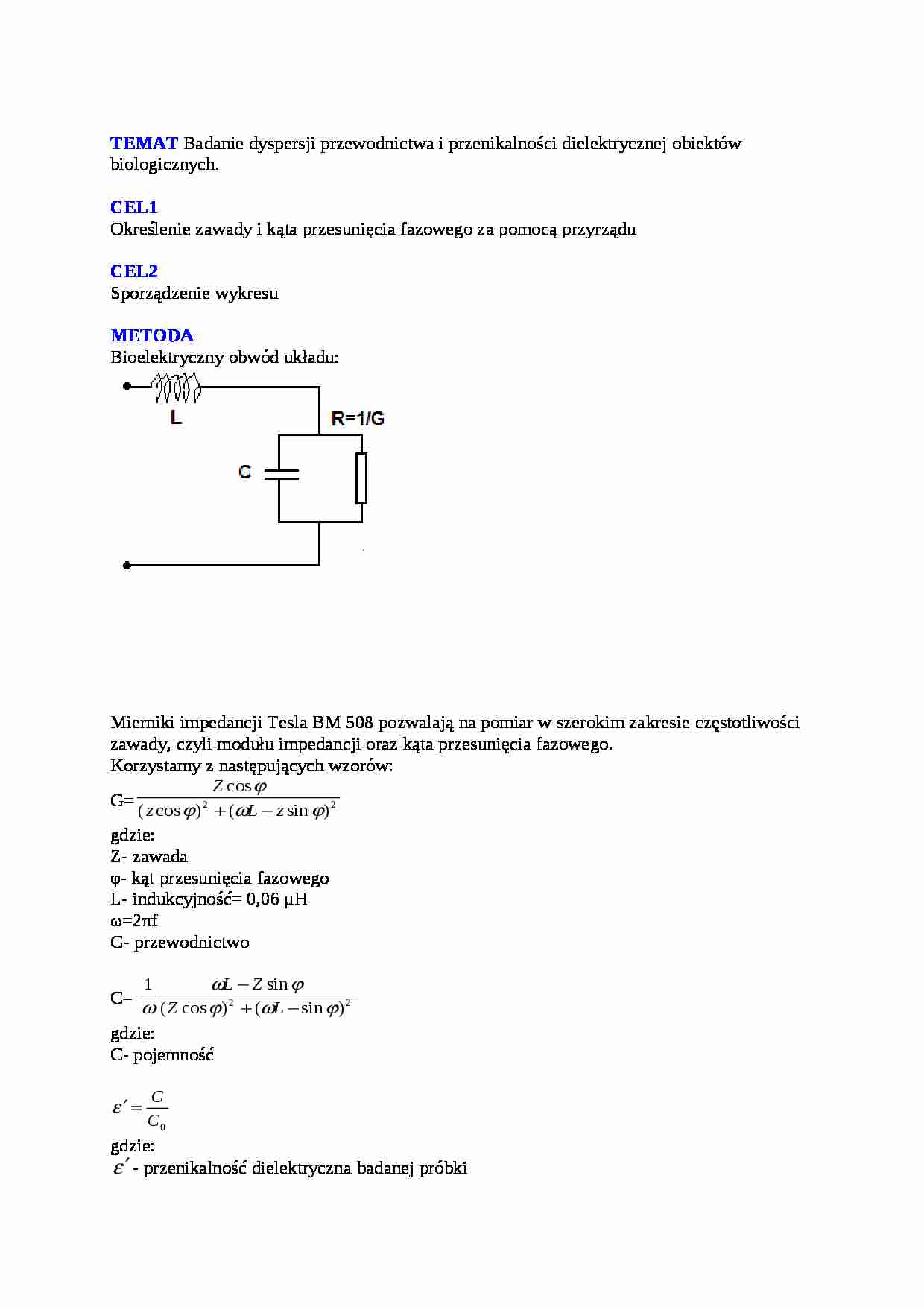 dyspersja przewodnictwa - omówienie - strona 1