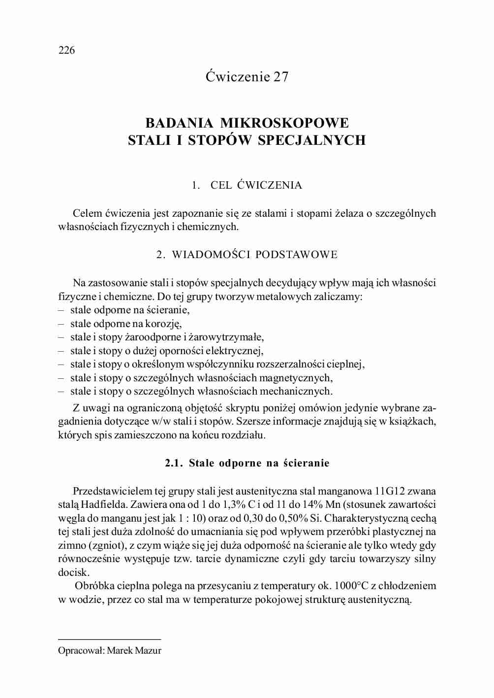 badania mikroskopowe stali i stopów specjalnych - omówienie - strona 1