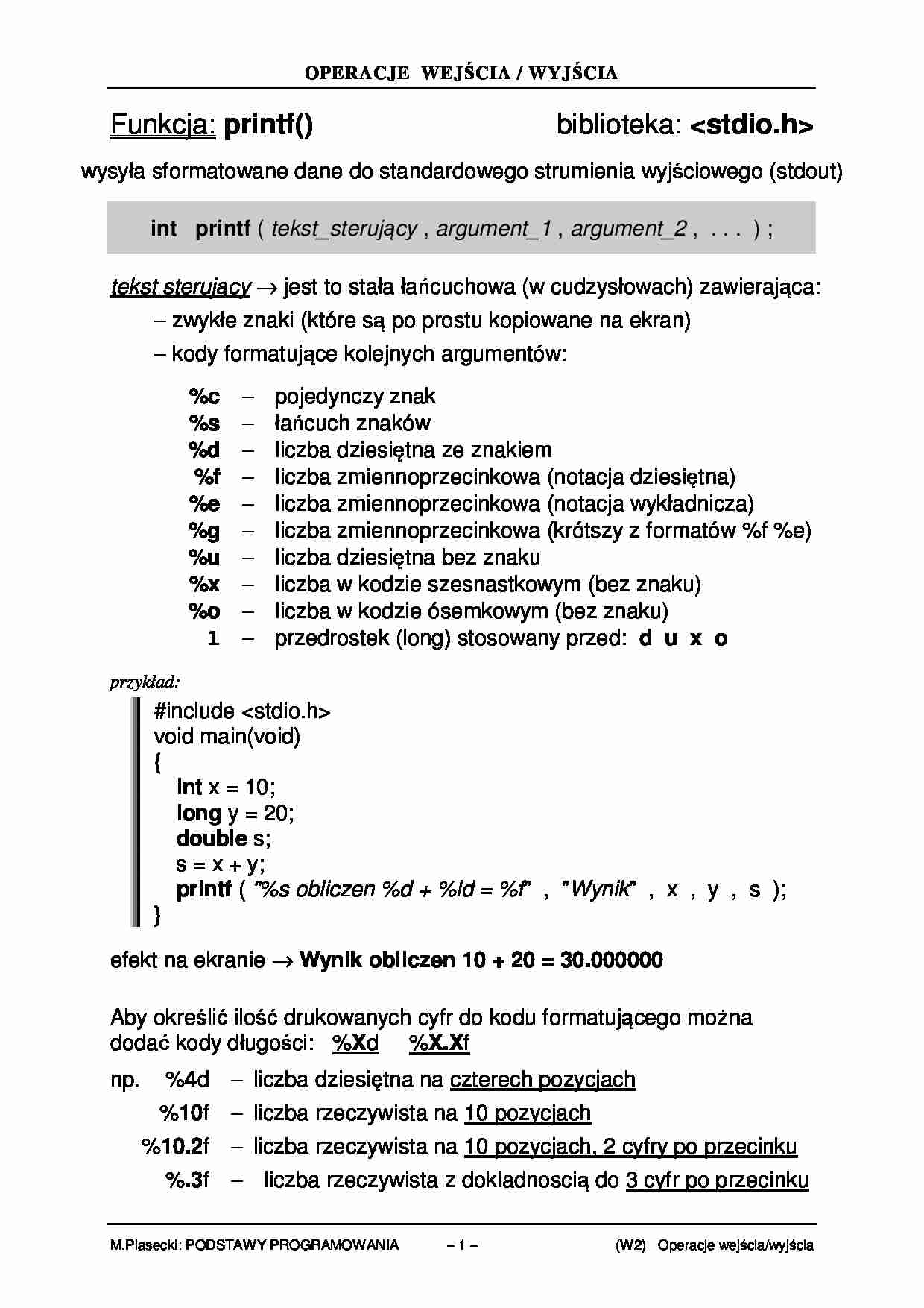 Wykład (13) - Kalkulator - strona 1