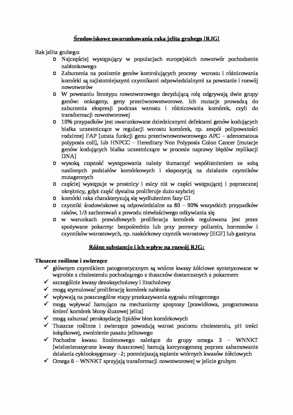 Rak jelita grubego - strona 1