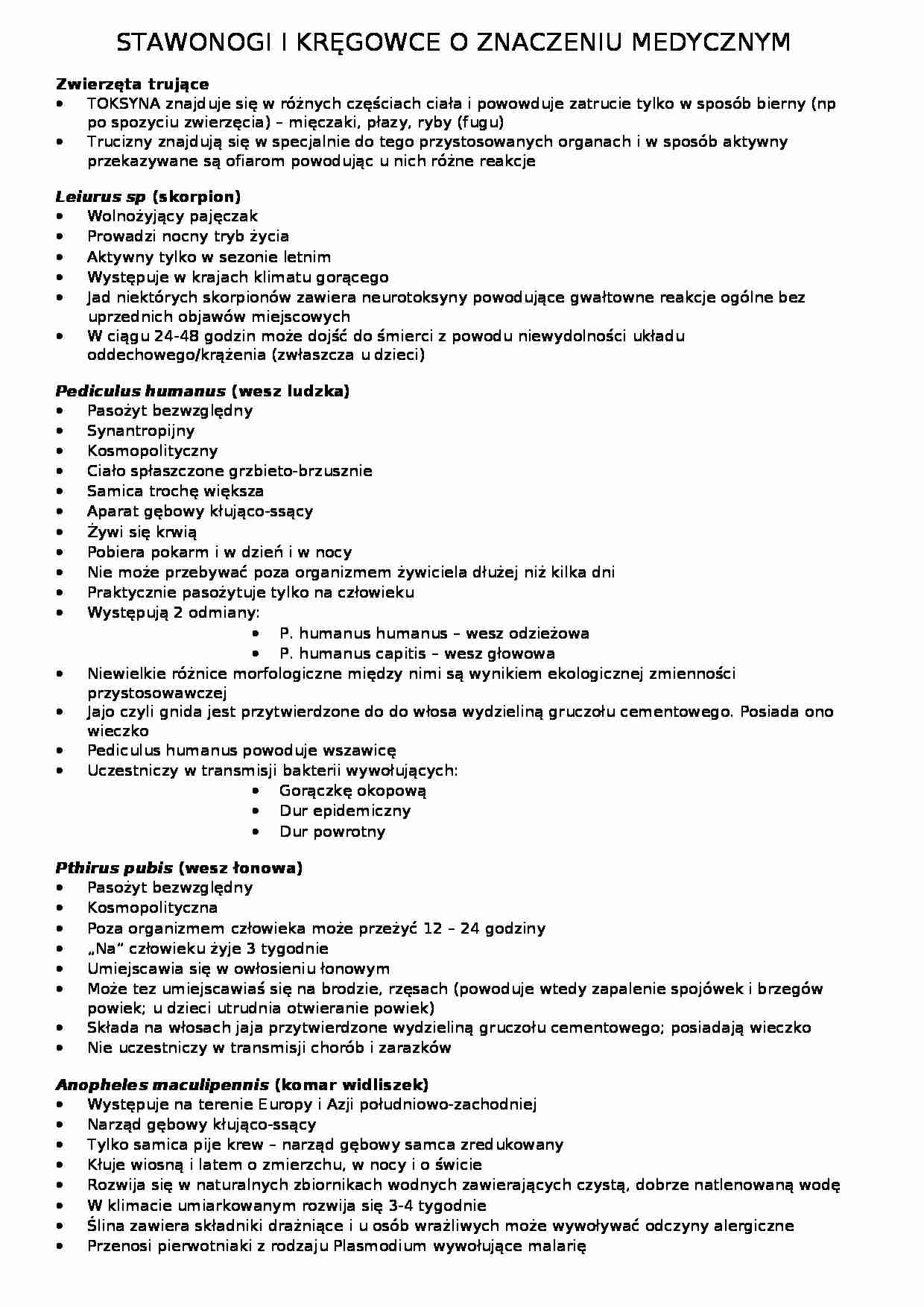 Stawonogi o znaczeniu medycznym - Polimery - strona 1