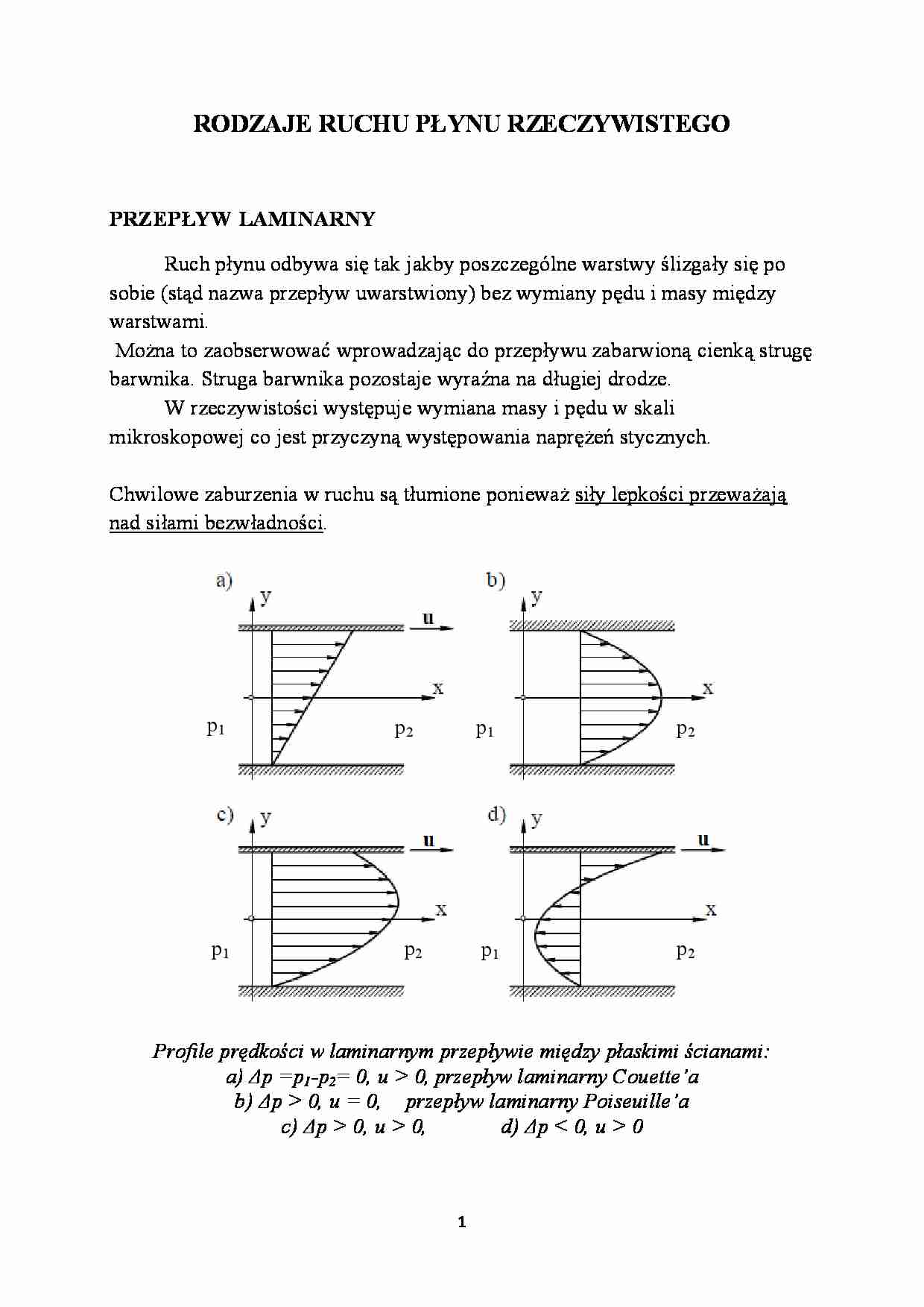 Ruch płynu rzeczywistego - strona 1