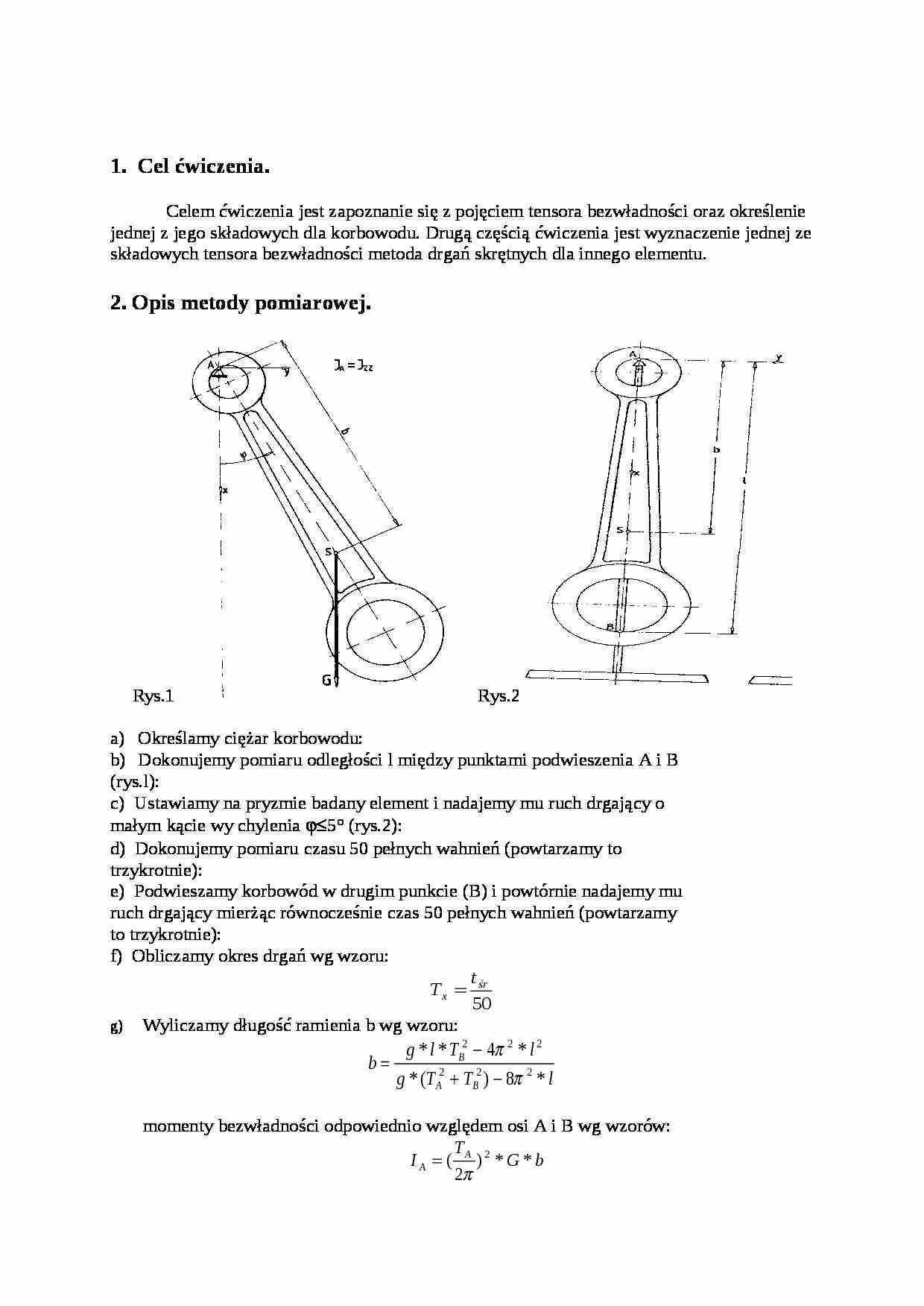 Tensor bezwładności - ćwiczenia - strona 1