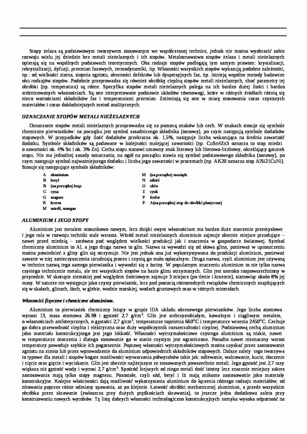 Metale nieżelazne - wykład - strona 1