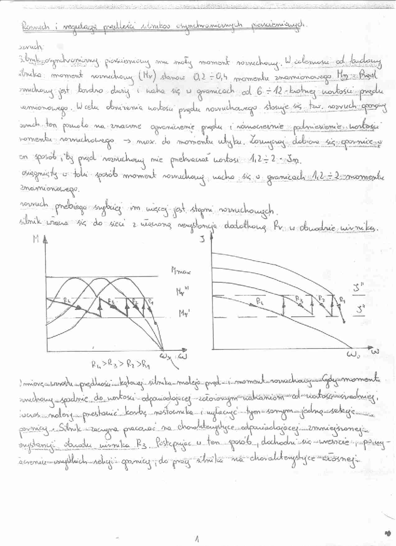rozruch i regulacja, wykład - strona 1