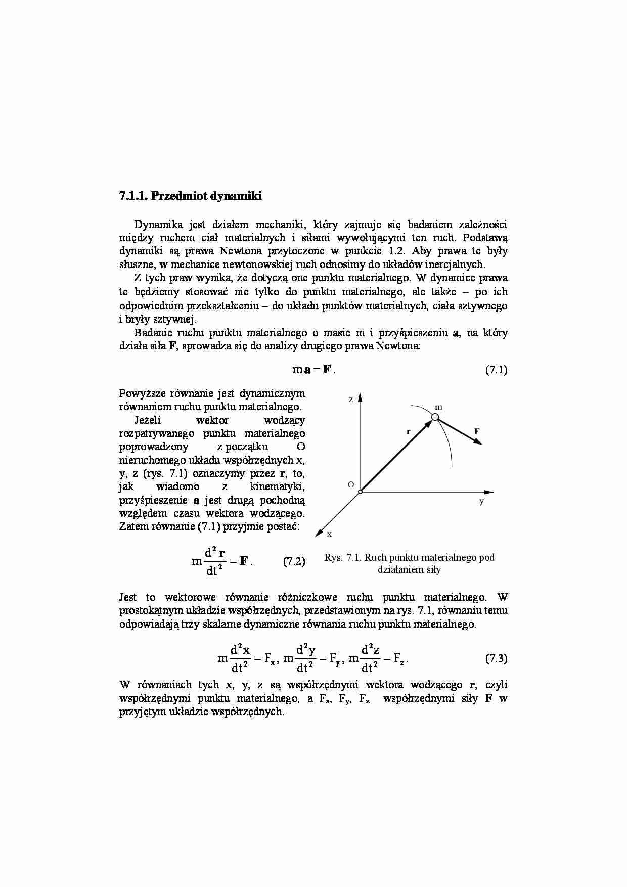 Przedmiot dynamiki - strona 1