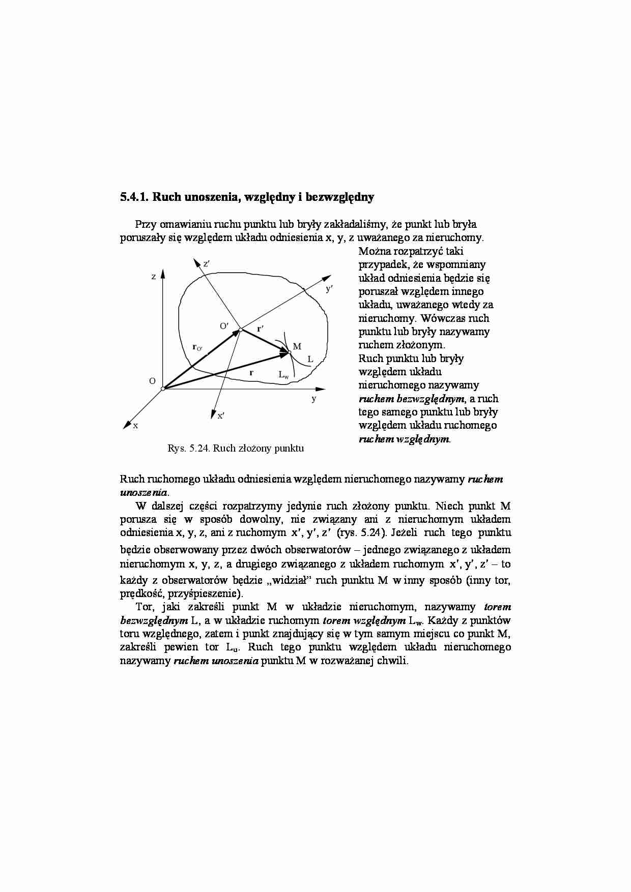 Ruch unoszenia, względny i bezwzględny - strona 1