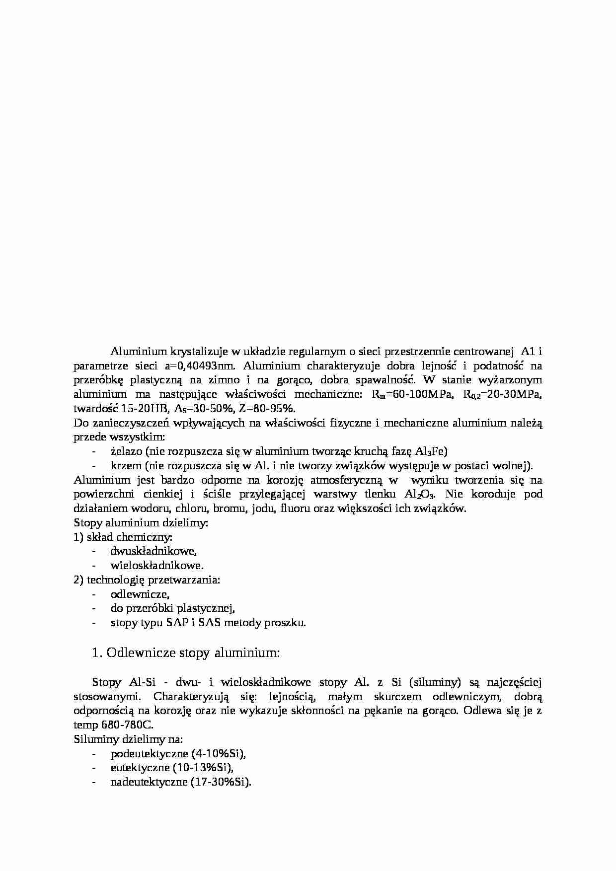 Aluminium - omówienie - strona 1