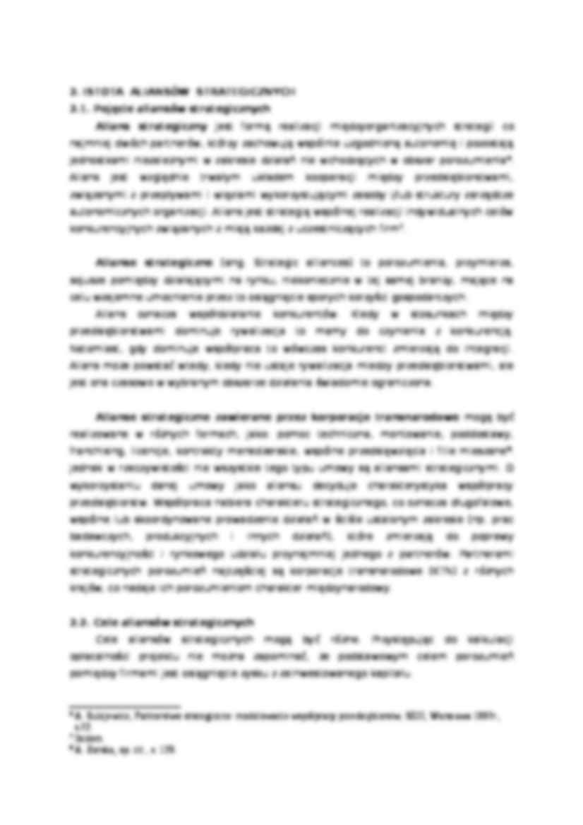 Alianse strategiczne - istota, cele, przyczyny - strona 3