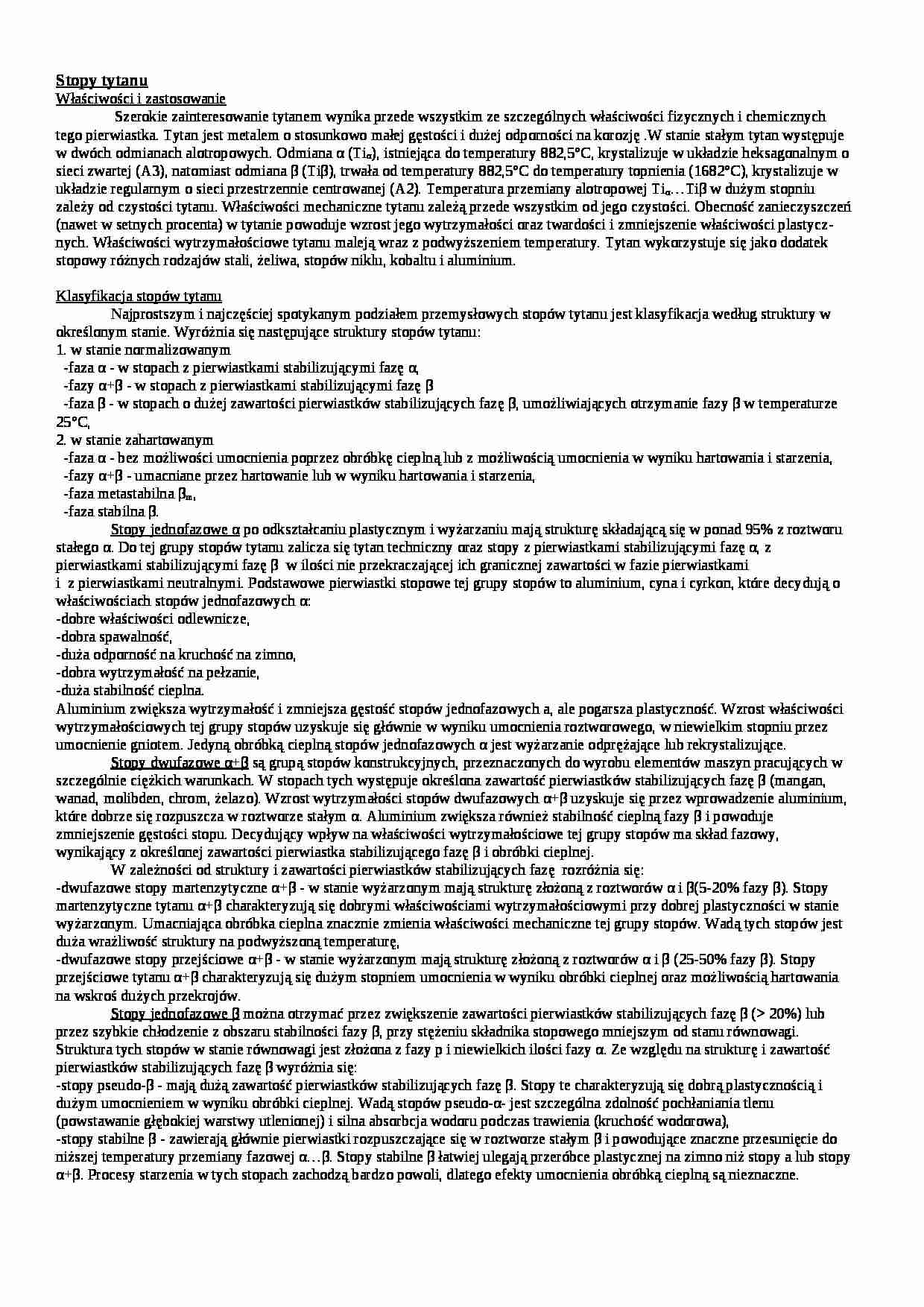 Stopy tytanu - omówienie - strona 1