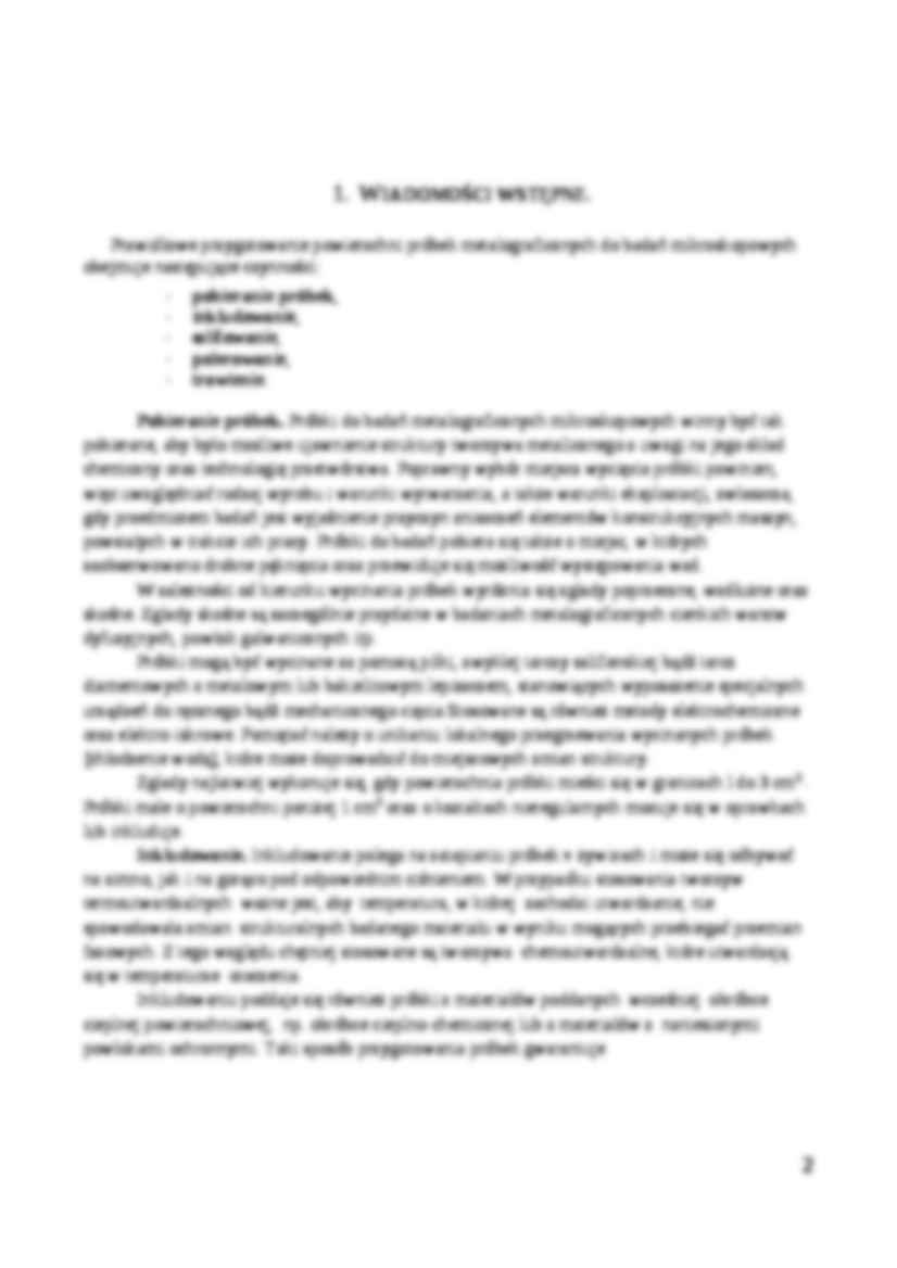 Przygotowanie próbek metalograficznych - omówienie - strona 2