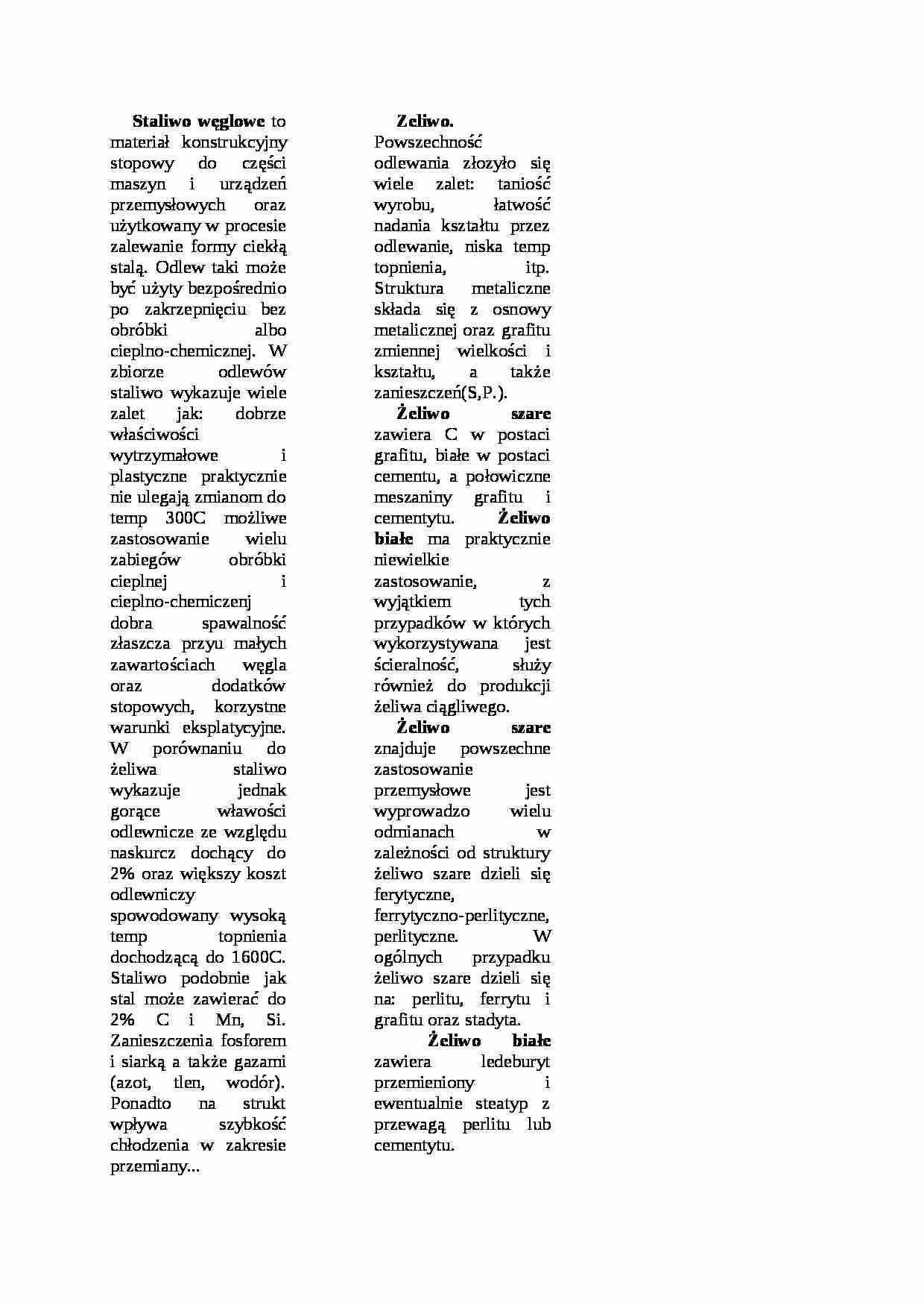 Staliwo - omówienie - strona 1