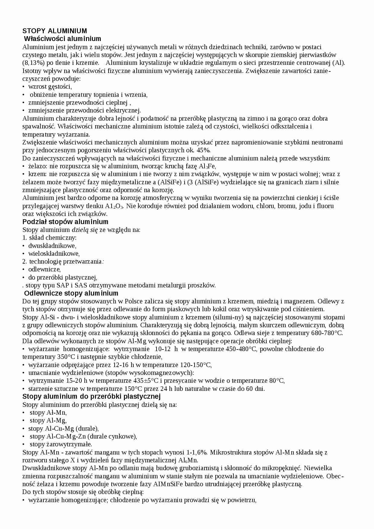 Stopy aluminium - omówienie - strona 1