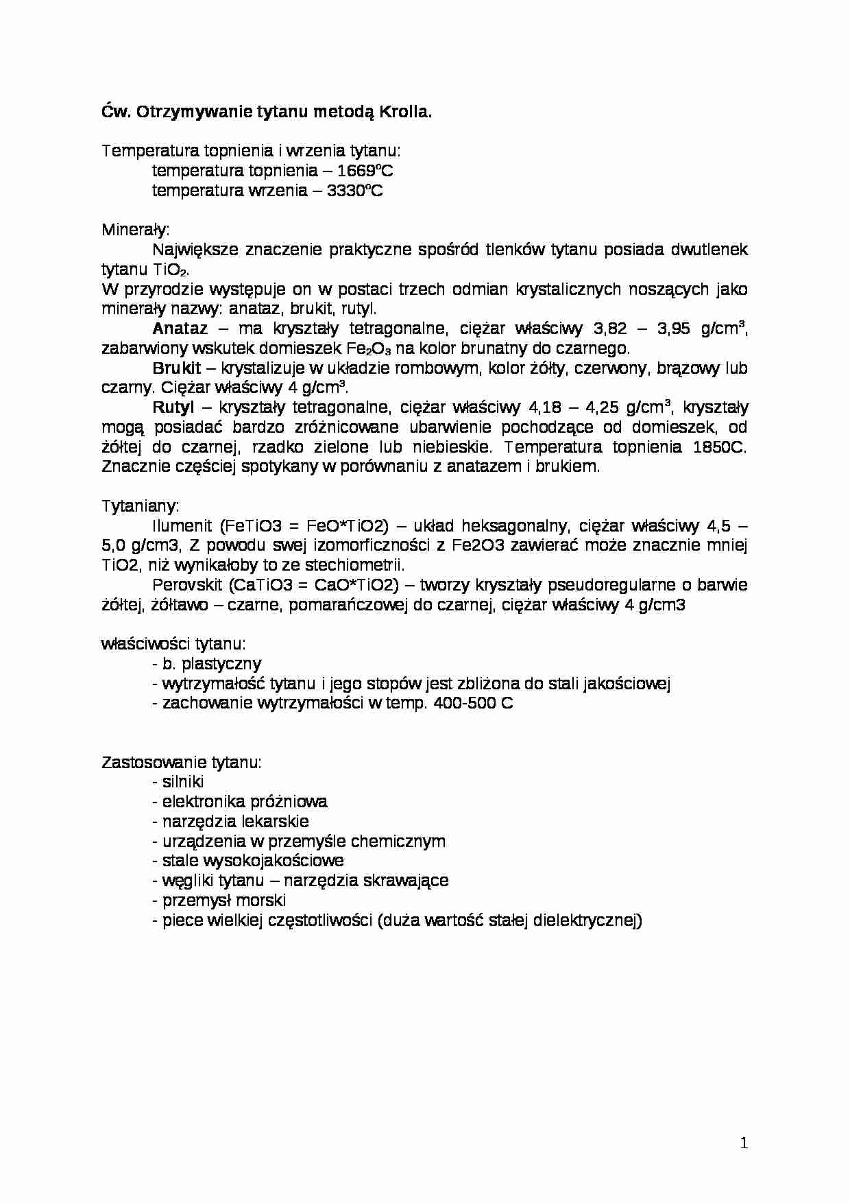 Metale lekkie i rzadkie - omówienie 3 - strona 1