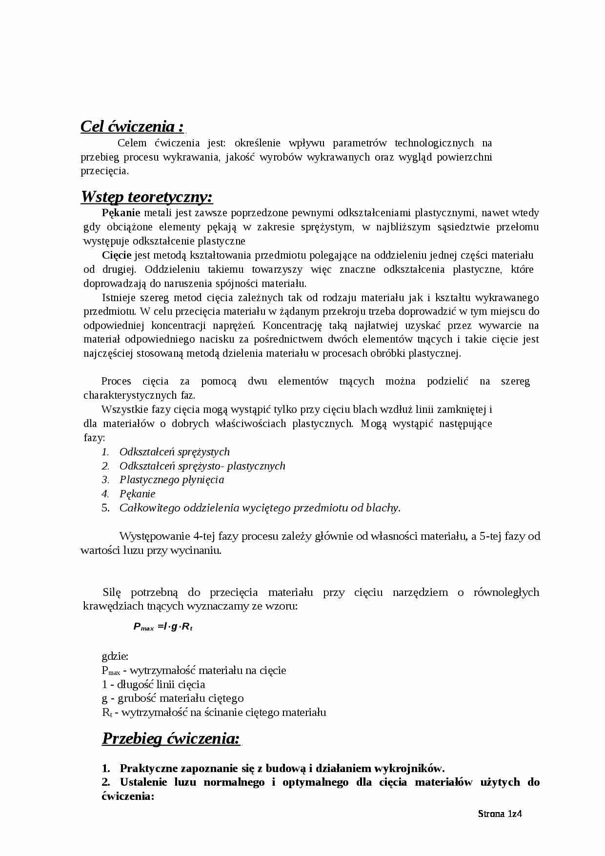 Wykrawanie - omówienie - strona 1