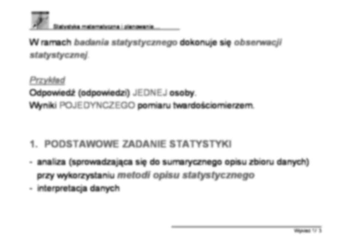 Statystyka matematyczna i planowanie - Wykład 2 - strona 3