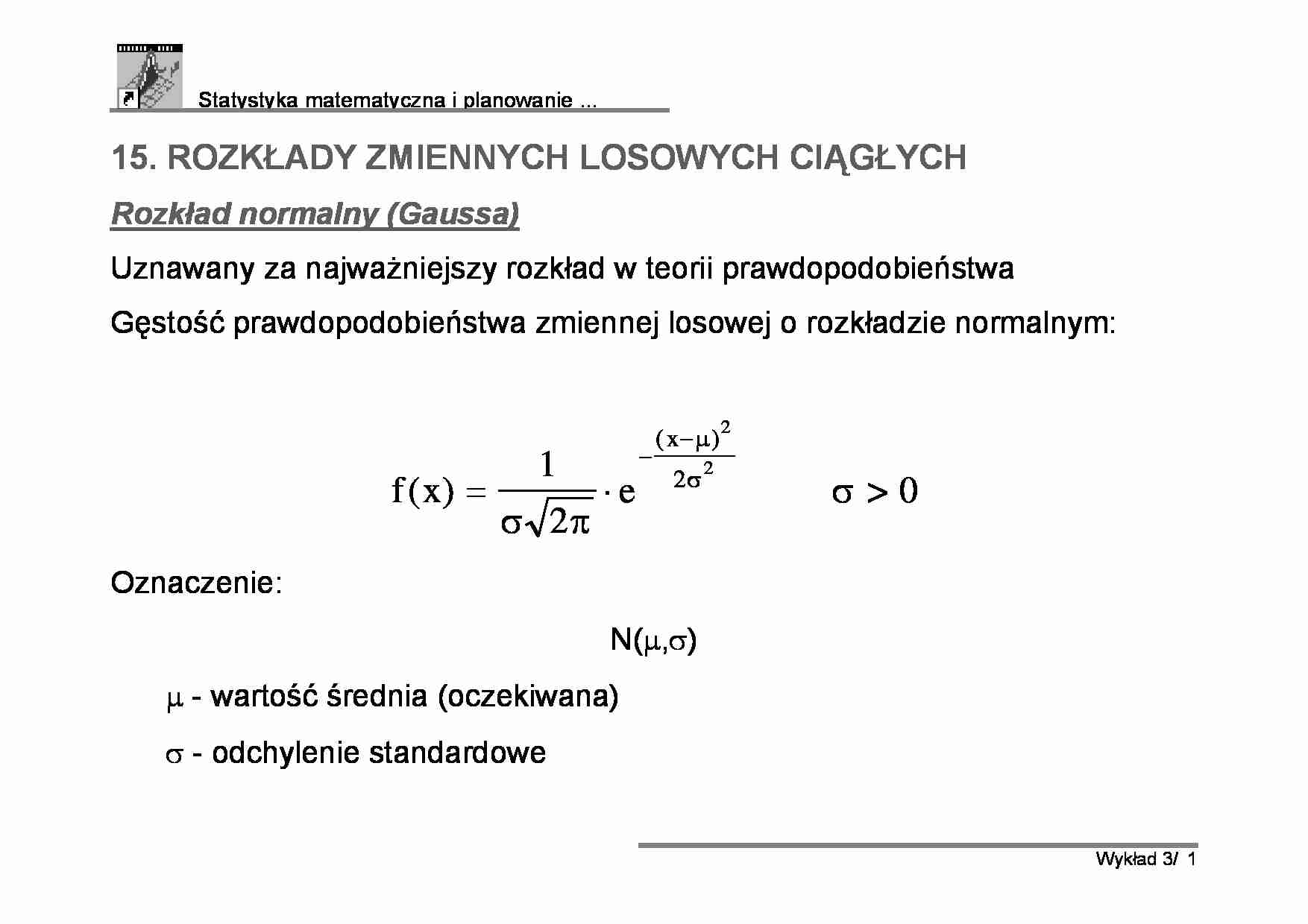  Statystyka matematyczna i planowanie  - omówienie - strona 1