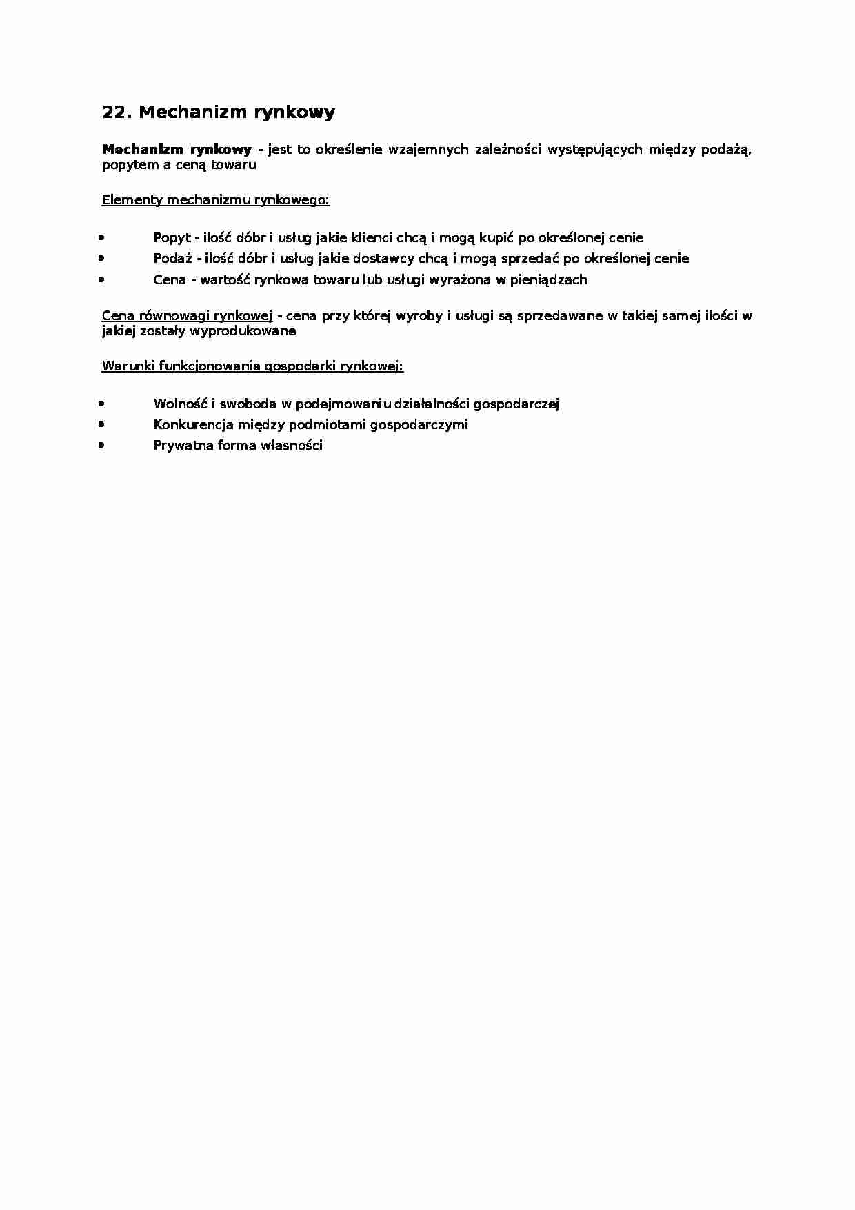 Mechanizmy rynkowe - strona 1