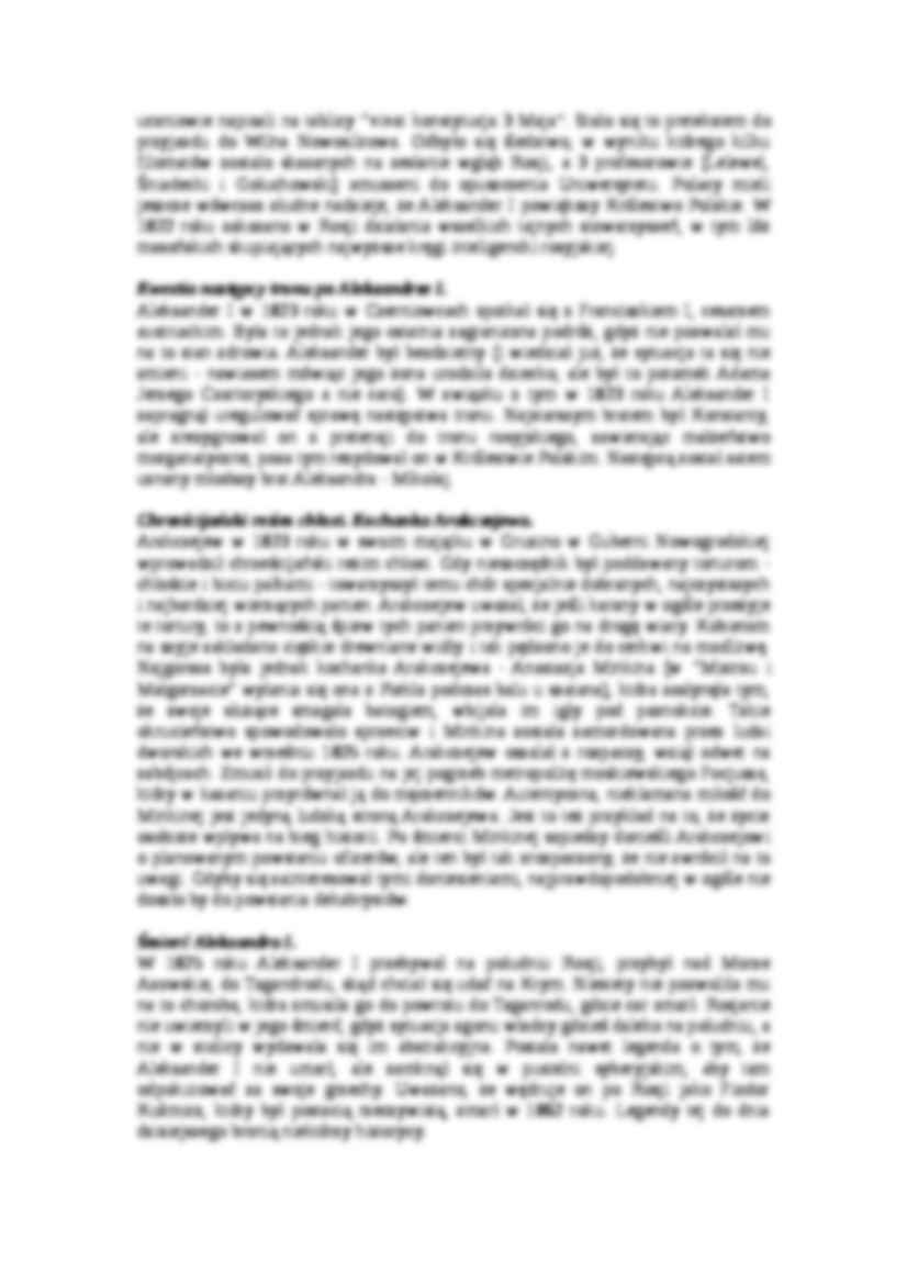 WYKŁAD II okres panowania Aleksandra I (1815-25) - czasy Arakczejewa - strona 2