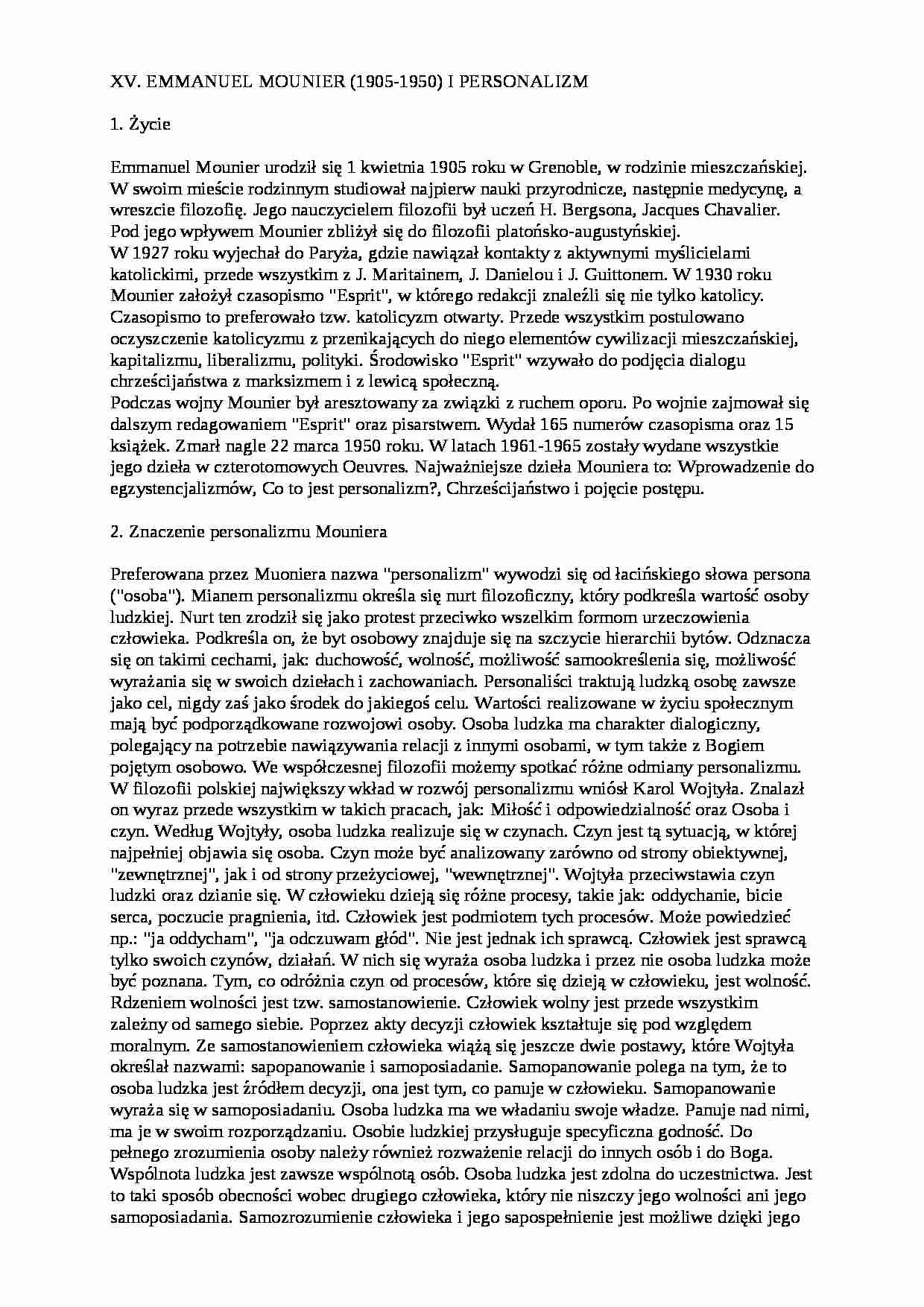 Emmanuel Mounier - strona 1
