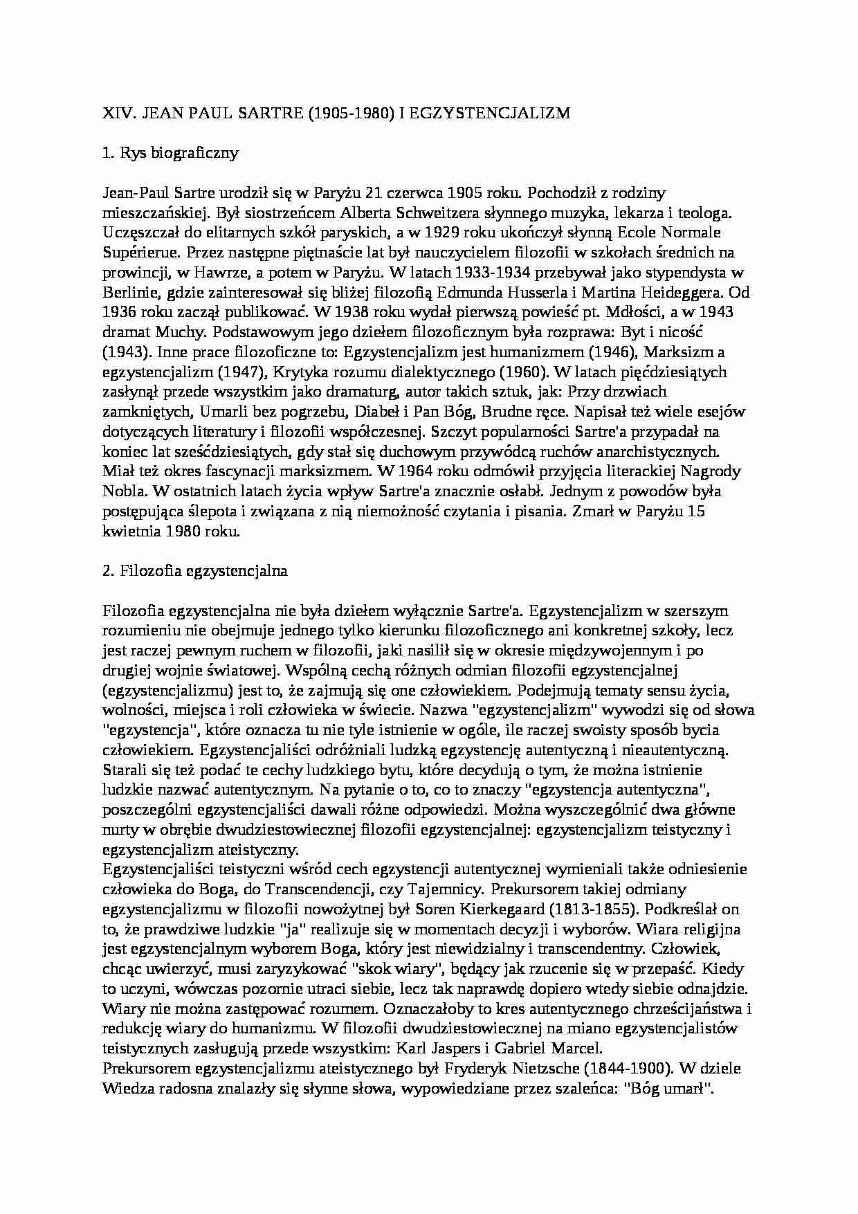 Jean Paul Sartre - strona 1