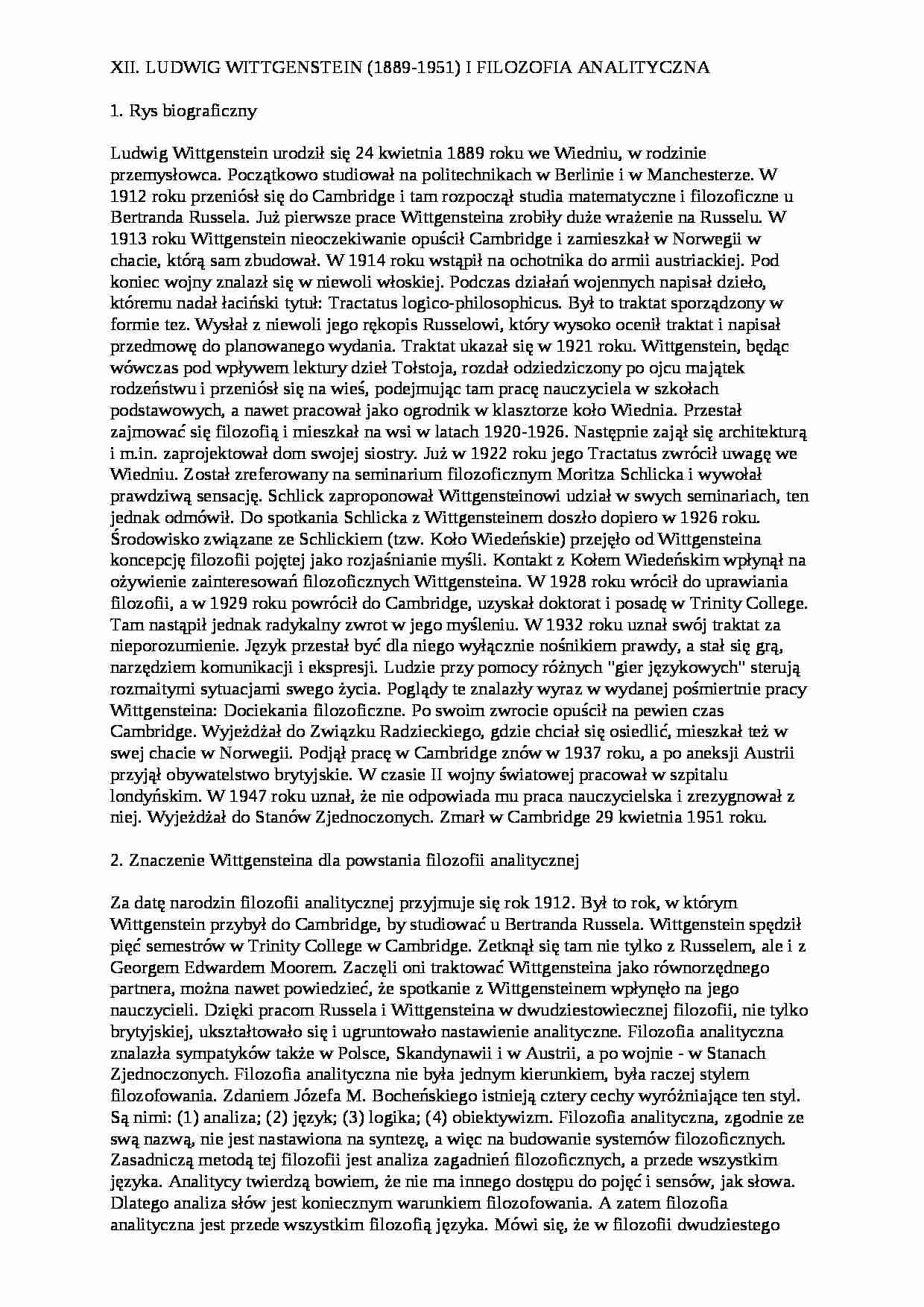Ludwig Wittgenstein - strona 1