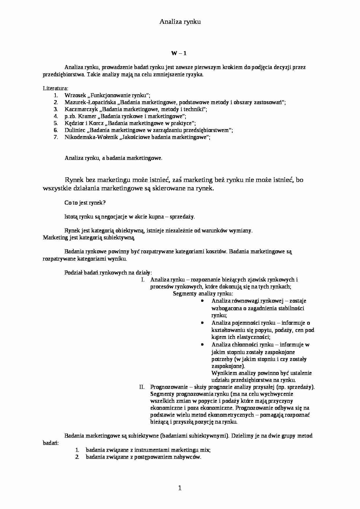 Analiza rynku - Równanie krzywej Gompertza - strona 1