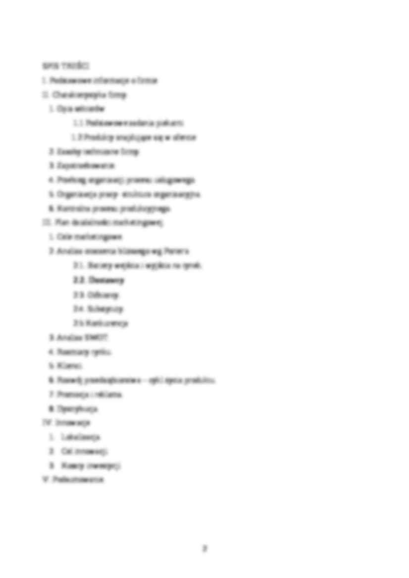 Analiza strategiczna piekarni - strona 2