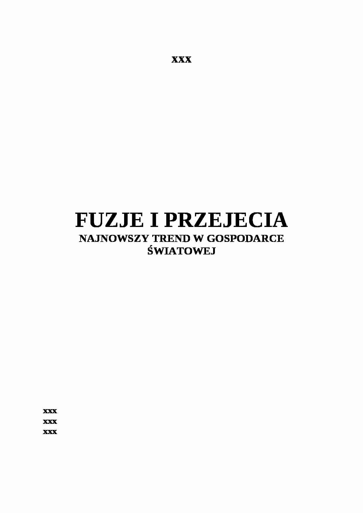 Fuzje i przejścia - strona 1