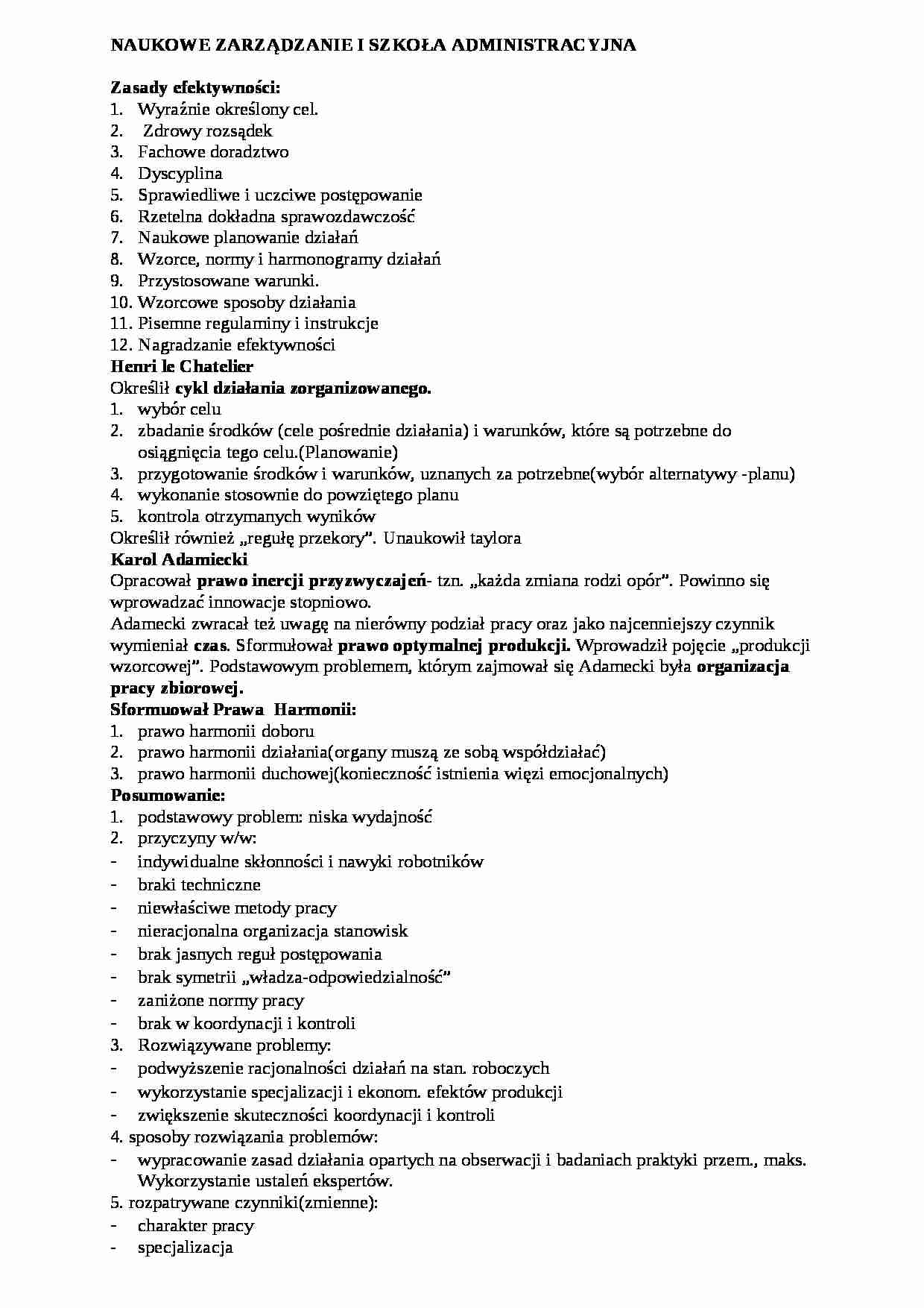 Kierunki w zarządzaniu - strona 1