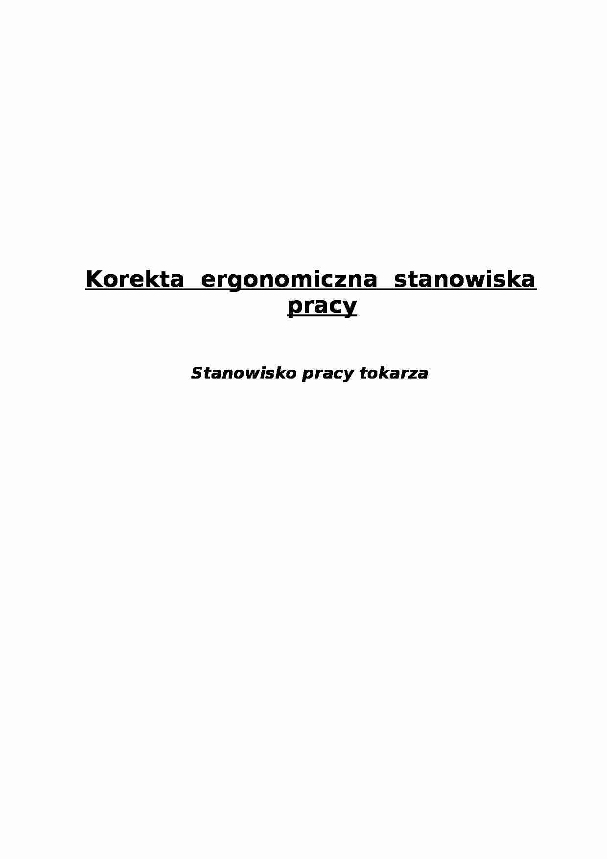 Korekta ergonomiczna stanowiska pracy - strona 1