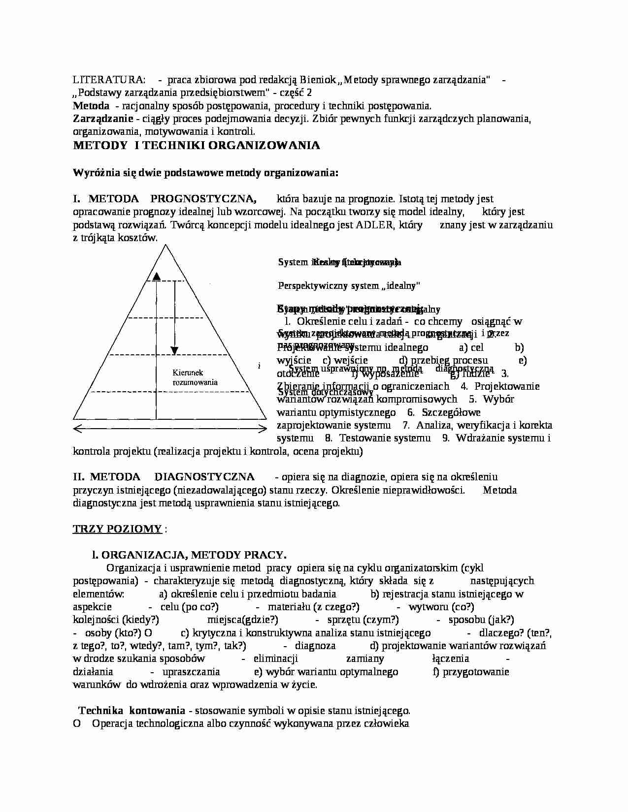 Metody i techniki organizowania - strona 1