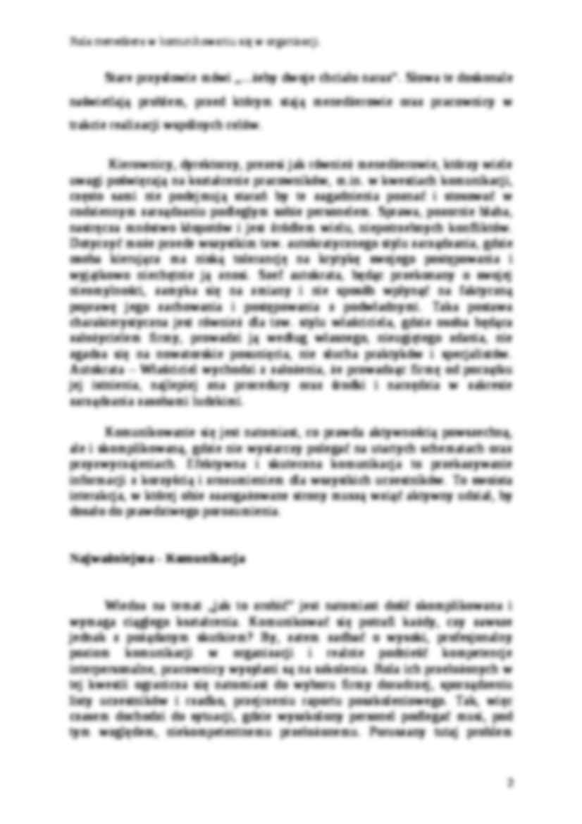 Rola menedżera w komunikowaniu się w organizacji - strona 2